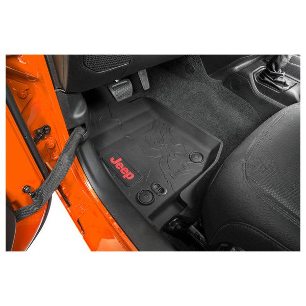 Mopar, All Weather Floor Liners, with Black Logo for 20-23 Jeep Gladiator JT
