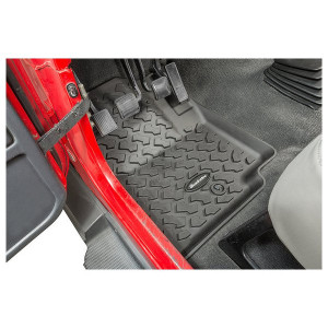 Quadratec, Ultimate All Weather Front Floor Liners, for 76-95 Jeep CJ7 & Wrangler YJ