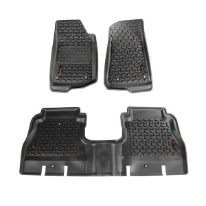 Rugged Ridge, Floor Liners, Front & Rear Liners for 18-23 Jeep Wrangler JL Unlimited 4-Door