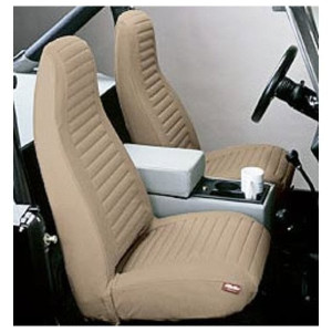 High Back Front Seat Covers, Tan