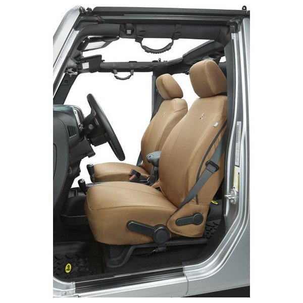 Bestop, Custom Tailored Front Seat Covers, Tan, for 13-18 Jeep Wrangler JK