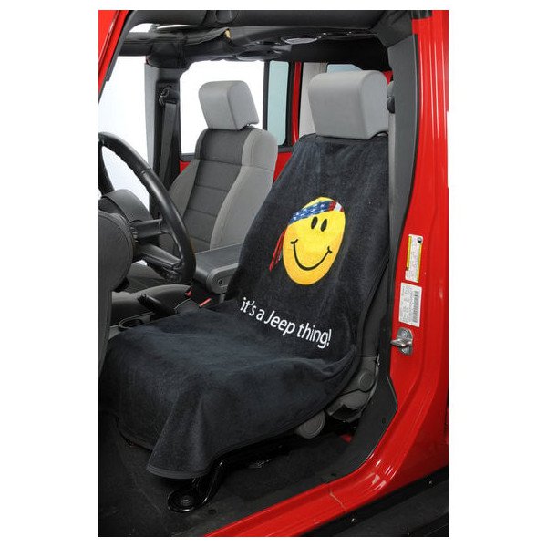 Seat Armour Smiley Face, Black with Smiley Face