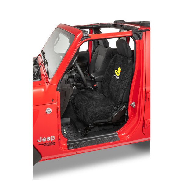 Jeep Duck Logo Car Seat Towel, Gray