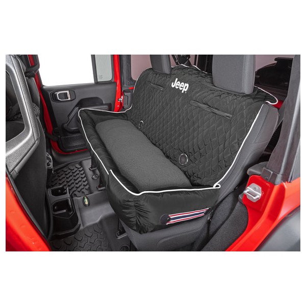 Petbed2GO Large Cushioned Seat Cover, Jeep Letters - Black