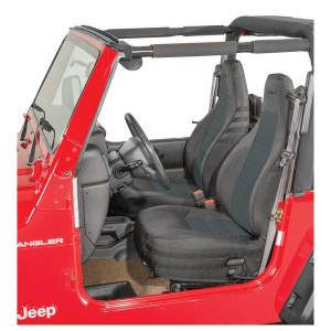 Bartact, Mil-Spec Super Front Seat Covers, Black, for 97-02 Jeep Wrangler TJ