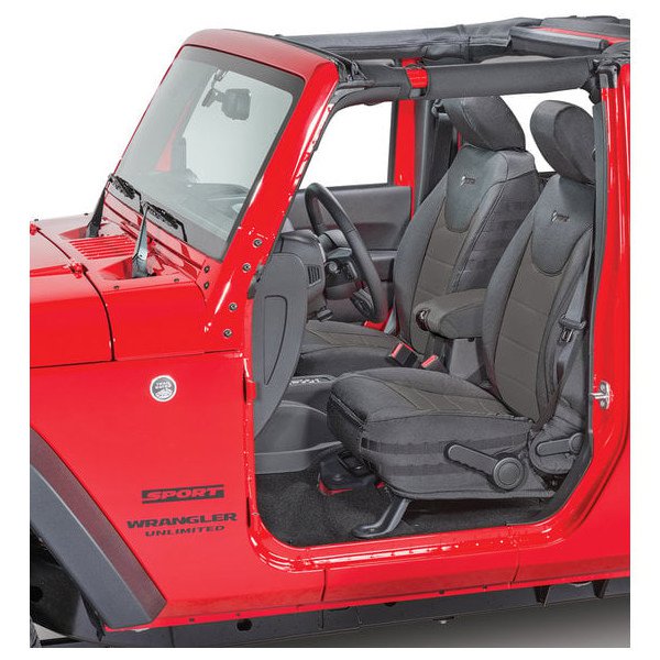 Bartact, Mil-Spec Super Front Seat Covers, Black, for 11-12 Jeep Wrangler JK