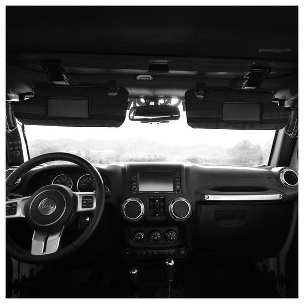 Bartact, PALS MOLLE Sun Visor Covers, in Black for 18-23 Jeep Wrangler JL