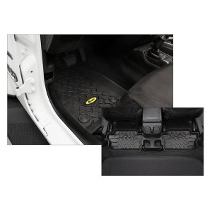 Bestop, All Weather Floor Liners, Front & Rear Set, for 18-23 Jeep Wrangler JL