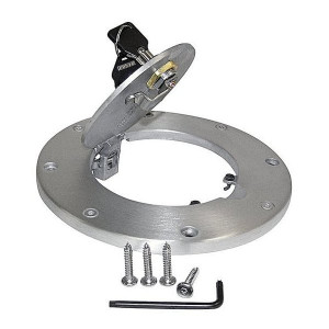 Locking Fuel Cover, Brushed Aluminum Locking Fuel Cover, Brushed Aluminum