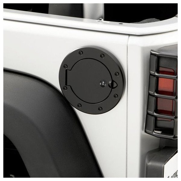 Stainless Steel Locking Fuel Door, Black Stainless Steel Locking Fuel Door, Black
