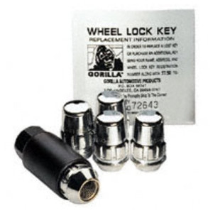 Gorilla Automotive, Gorilla High Security Wheel Lock Set in Chrome, for 76-91 Jeep CJ-5, CJ-7, CJ-8 Scrambler & Wrangler YJ