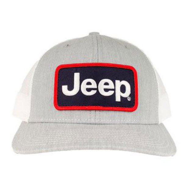Jeep Merchandise, Jeep Logo Richardson Patch Hats, Gray with White Mesh Jeep Merchandise, Jeep Logo Richardson Patch Hats, Gray with White Mesh