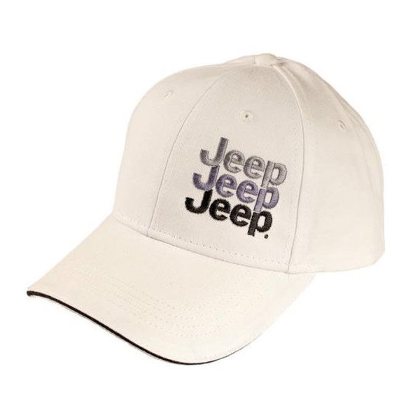 Jeep Merchandise, Jeep Logo Echo Hats, White with Echo Grays Logo Jeep Merchandise, Jeep Logo Echo Hats, White with Echo Grays Logo