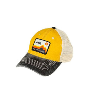 Jeep Merchandise, Jeep Logo Garment Washed Trucker Hats, in Have Fun Out There