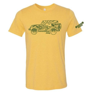 Mens Jeep Atomic Side Short Sleeve T-Shirt in Gold Heather, Small