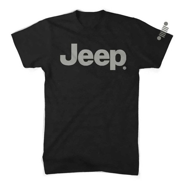 Mens Jeep Text Blackout T-Shirt, XS