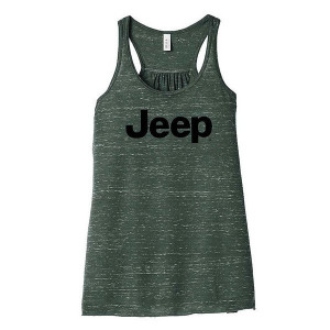 Ladies Relaxed Racerback Jeep Logo Tank Top, Small