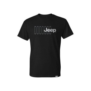 Jeep Merchandise, Short Sleeve Men's Jeep Grille Tee Shirt in Black, Small, 