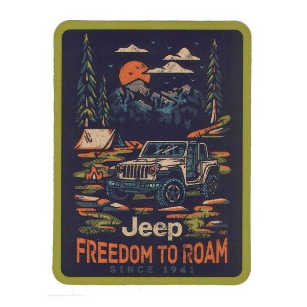 Jeep Merchandise, Jeep Freedom to Roam Sticker, Universal