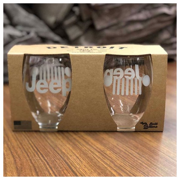 Jeep Merchandise, Jeep Logo Wine Glass Set, Universal