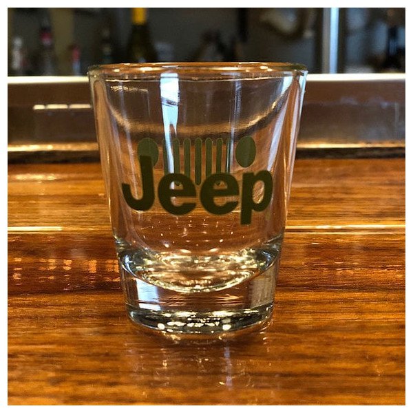 Jeep Merchandise, Jeep Logo Shot Glass, Universal Jeep Merchandise, Jeep Logo Shot Glass, Universal