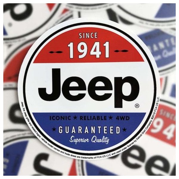 Jeep Merchandise, Since 1941 Jeep Superior Quality Sticker, Universal