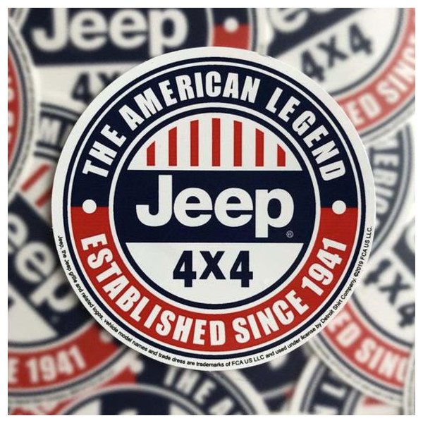 Jeep Merchandise, Jeep The American Legend Sticker, Universal