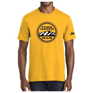 Jeep Merchandise, Men's Jeep Trail Rated T-Shirt in Gold, Small, Small