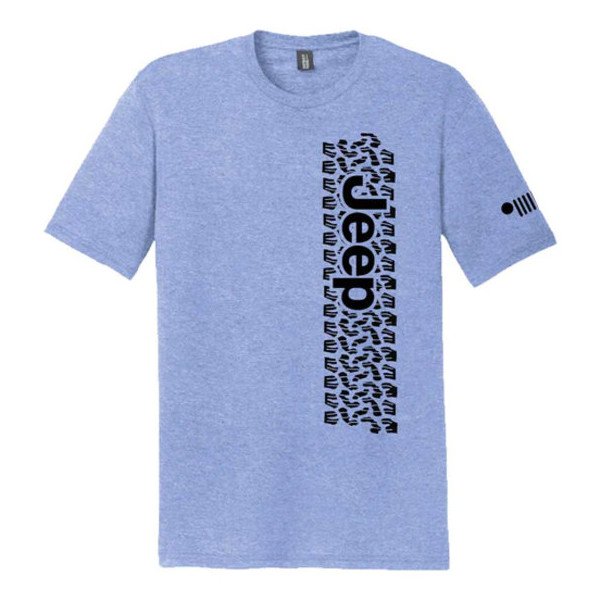 Jeep Merchandise, Men's Jeep Track T-Shirt in Triblend Lake Blue, XS, XS