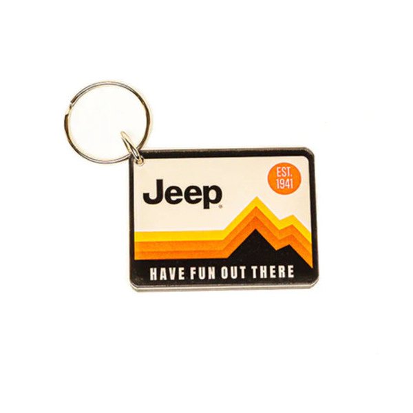 Jeep Merchandise, Jeep Logo Acrylic Keychain, Jeep Have Fun Out There