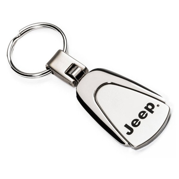 Automotive Gold, Teardrop Jeep Logo Keychain, Universal
