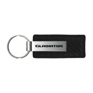 Carbon Fiber Leather Gladiator Keychain, Black