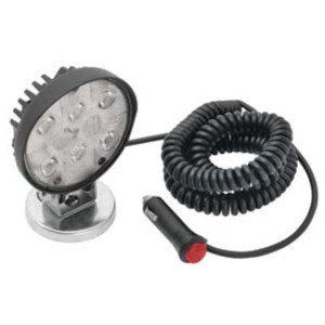 Wesbar, Round LED Worklight, with 19" Coiled Cord & Magnetic Base Wesbar, Round LED Worklight, with 19" Coiled Cord & Magnetic Base