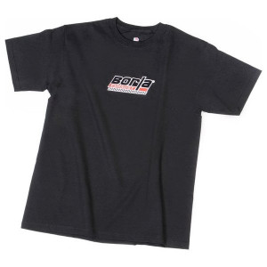 Borla, Large Crew Neck T-Shirt, with Checkered Logo in Black Borla, Large Crew Neck T-Shirt, with Checkered Logo in Black