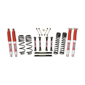 Skyjacker, 4in Dual Rate Long Travel Lift Kit, with Black Max Shocks and OE Style Control Arms for 97-02 Jeep Wrangler TJ Skyjacker, 4in Dual Rate Long Travel Lift Kit, with Black Max Shocks and OE Style Control Arms for 97-02 Jeep Wrangler TJ