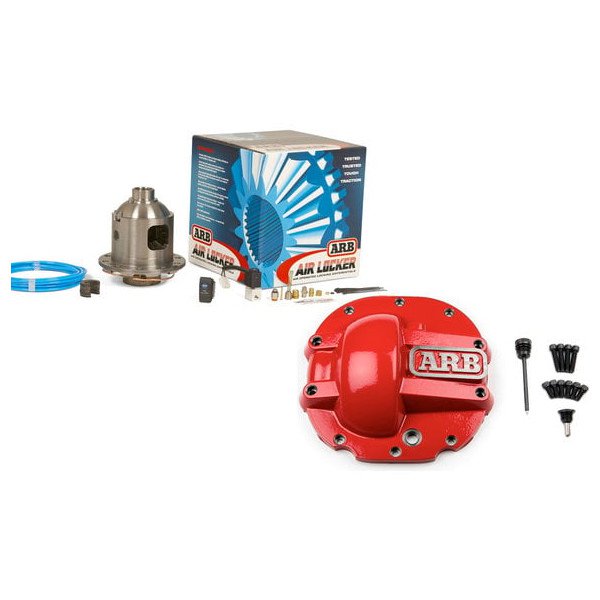 ARB, Air Locker Locking Differential with Ford 8.8 Diff Cover, Red, for 28 Spline Ford 8.8 Rear Axle