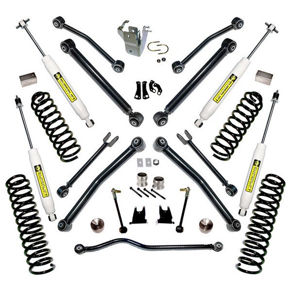 Superlift, 4" Lift Kit with Superide Shocks & Reflex Control Arms, for 07-18 Jeep Wrangler JK 2 Door
