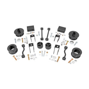 Rough Country, 2.5in Spacer Lift Kit, with Shock Relocation Brackets for 18-23 Jeep Wrangler JL