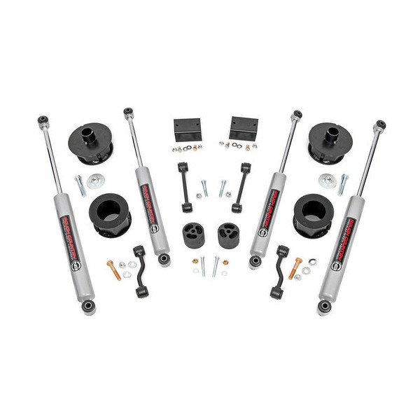 Rough Country, 2.5in Spacer Lift Kit, with N3 Shocks for 18-23 Jeep Wrangler JL