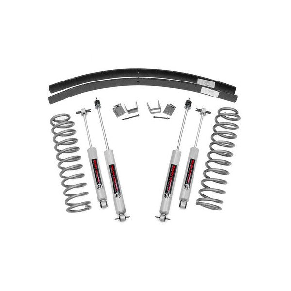 Rough Country, 3in Add-a-Leaf Lift Kit, with N3 Shocks for for 84-01 Jeep Cherokee XJ Rough Country, 3in Add-a-Leaf Lift Kit, with N3 Shocks for for 84-01 Jeep Cherokee XJ