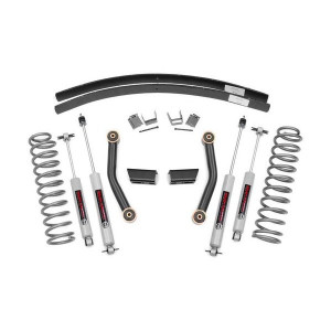 Rough Country, 3in Series II Suspension Lift Kit, with Add-A-Leaf and N3 Shocks for 84-01 Jeep Cherokee XJ Rough Country, 3in Series II Suspension Lift Kit, with Add-A-Leaf and N3 Shocks for 84-01 Jeep Cherokee XJ