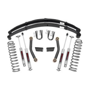 Rough Country, 3in Series II Suspension Lift Kit, with Leaf Springs and N3 Shocks for 84-01 Jeep Cherokee XJ Rough Country, 3in Series II Suspension Lift Kit, with Leaf Springs and N3 Shocks for 84-01 Jeep Cherokee XJ