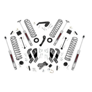 Rough Country, 3.5in Suspension Lift Kit with Control Arm Drop, with N3 Shocks for 07-18 Jeep Wrangler JK Rough Country, 3.5in Suspension Lift Kit with Control Arm Drop, with N3 Shocks for 07-18 Jeep Wrangler JK