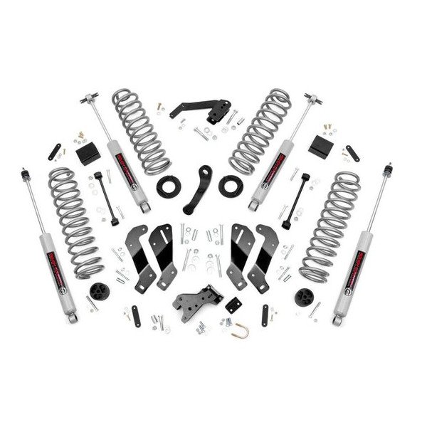 Rough Country, 3.5in Suspension Lift Kit with Control Arm Drop, with Vertex Reservoir Shocks for 07-18 Jeep Wrangler JK
