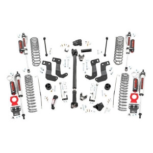 Rough Country, 6in Suspension Lift Kit with Control Arm Drop, with Vertex Reservoir Shocks for 20-23 Jeep Gladiator JT Rough Country, 6in Suspension Lift Kit with Control Arm Drop, with Vertex Reservoir Shocks for 20-23 Jeep Gladiator JT