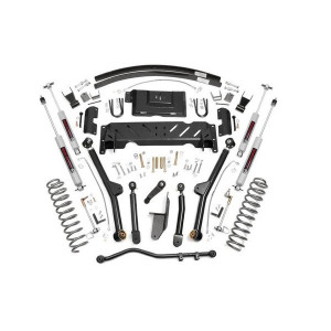 Rough Country, 4.5in Long Arm Suspension Lift Kit, with Add-A-Leaf for 84-01 Jeep Cherokee XJ with 4.0L or 2.5L Gas Engine & NP242 Transfer Case Rough Country, 4.5in Long Arm Suspension Lift Kit, with Add-A-Leaf for 84-01 Jeep Cherokee XJ with 4.0L or 2.5L Gas Engine & NP242 Transfer Case