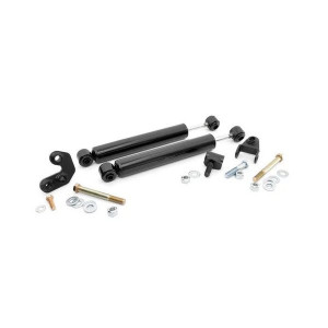 Rough Country, Stacked Dual Steering Stabilizer, for 84-06 Jeep Cherokee XJ & Wrangler TJ