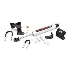 Rough Country, Axle Mount V2 Steering Stabilizer, for 07-18 Jeep Wrangler JK