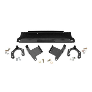 Rough Country, Winch Mounting Plate, without D-Rings & Mounts for 07-18 Jeep Wrangler JK with Factory Plastic Front Bumper