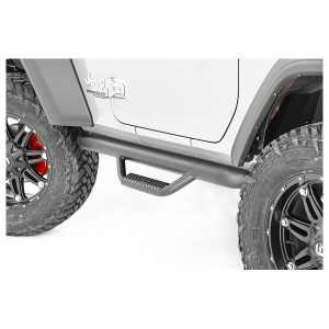 Rough Country, Wheel to Wheel Nerf Steps, for 18-23 Jeep Wrangler JL